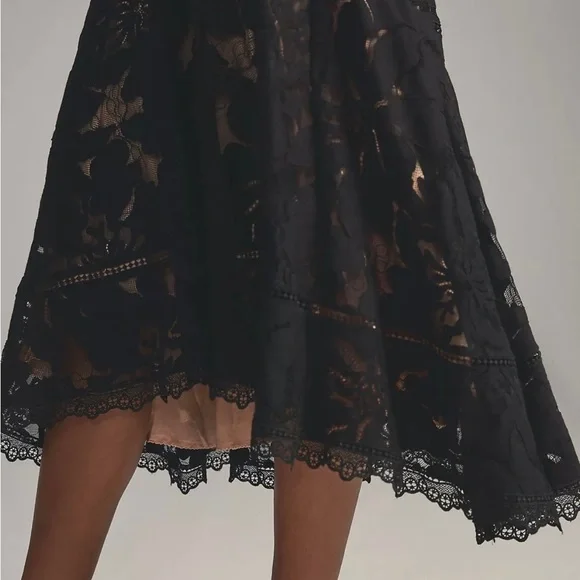 Anthropologie Elegant Black Lace Dress - Picture 4 of 8